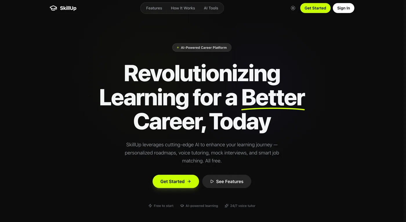 SkillUp - AI-powered career development & learning platform